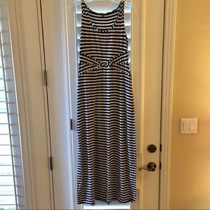 Anthropologie Matty M Striped Maxi Dress